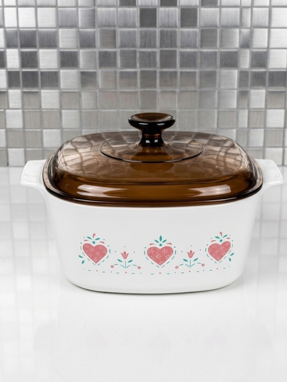 VINTAGE CorningWare Forever Yours 3 Quart Pyrex Lid 80s 90s